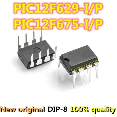 5PCS 12F629 12F675 DIP8 PIC12F629-I/P PIC12F675-I/P PIC12F629 PIC12F675 DIP-8 New and Original IC Chipset
