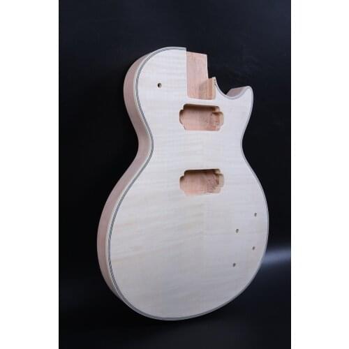New Guitar Body DIY Electric Guitar Body Replacement Solid Wood Mahogany Flame Maple wood Bolt on style #Ls