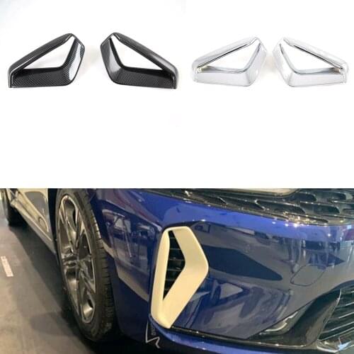 For KIA K5 2020 Car Front Fog Light Lamp Cover Frame Exterior Auto Car-styling ABS Moldings 2pcs/set