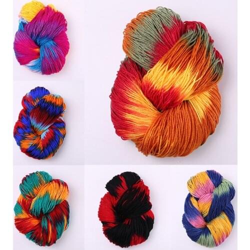 50g/Ball Colorful Knitting Yarn Cotton Blend Dyed Hand Knitting Sweater Scarf Yarns Crochet Thread DIY Crafts