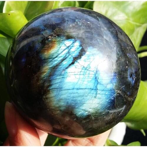 SCY AAAAA+ 365 64 NATURAL Labradorite Crystal Sphere Ball Orb em Stone A1