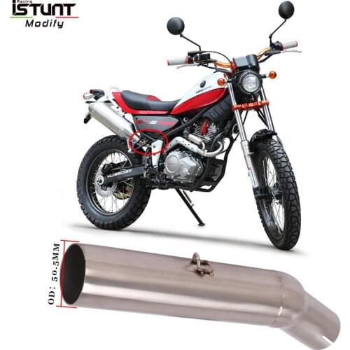 Slip On For Yamaha Tricker XG250 XT250 2004-2008 Motorcycle Exhaust Escape Modified Stainless Steel Middle Link Pipe