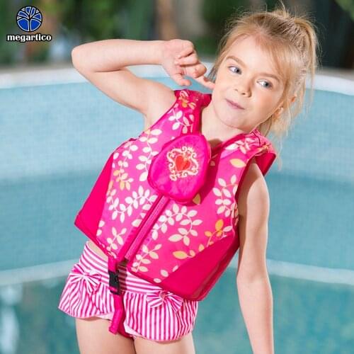 Megartico 2019 Life Jacket For Kids red zwemvest kinderen floating vest for girls summer swim vest children with safety buckle