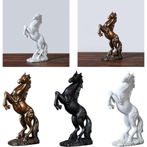 Resin Modern Horse Statuette Animal Figurines for Home Living Room Decoration Christmas Gifts Home Decor on the Shelf
