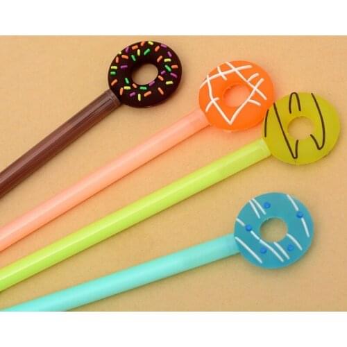 Candy colored doughnut neutral pen advertising promotion writing pen student exam reward learning stationery water mini pens