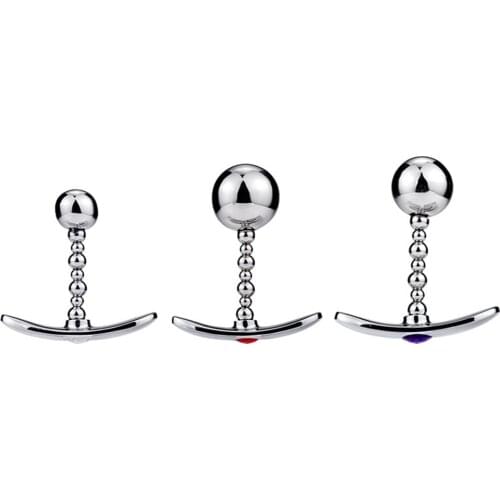 1PCS Metal Pull Bead Metal Anal Plugs Go Out To Wear A Boat Anchor Base Anal Plug Anal Dilator Adult Sex Toys