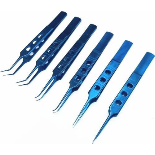 Titanium Tweezers Forceps Platforms 10.5CM Ophthalmic Dental Microsurgical Instruments 1pcs