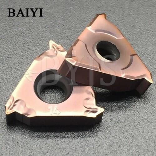 10pcs 16IRM 14 W LF6018 16ERM 14W LF6018 tungsten carbide plates for turning tools Thread turning tool for stainless steel