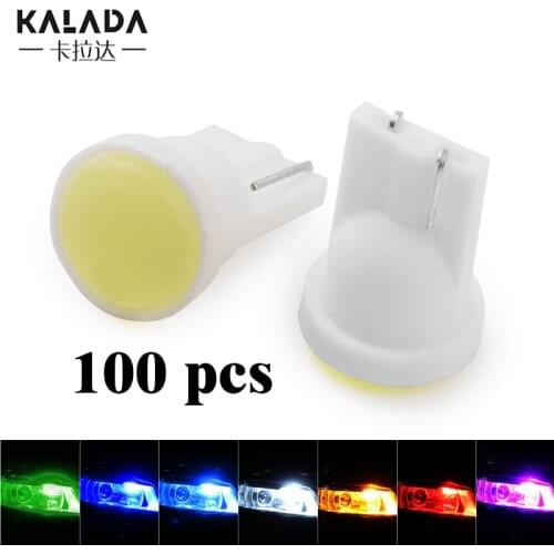 100 Pcs High Bright Original COB T10 W5W 3D 194 168 LED Car Bulb Green Red Blue Amber Auto License Plate Lamp Dome Light 12V DC