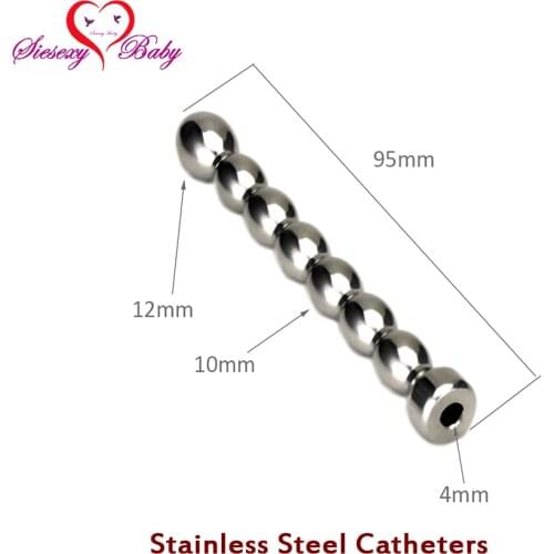 A107 12*95mm Urethral Dilators Stainless Steel Penis Plug Urethral Catheter Stretching Tube sex toys, Sounding Urthral Plug