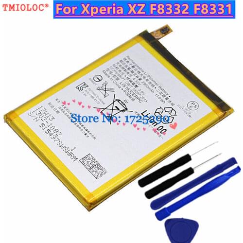 New High Quality 2900mAh LIS1632ERPC Battery For Sony Xperia XZ F8331 F8332 DUAL Batteries + Tools