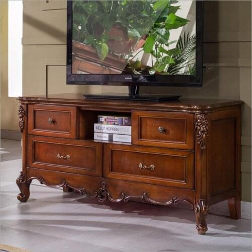 Antique High Living Room Wooden furniture lcd TV Stand p10287
