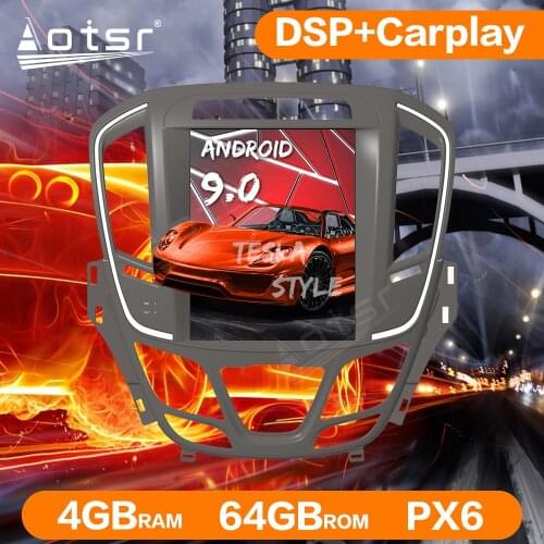 10.4''Tesla Style Android 9.0 64G Car Radio GPS Navigation For Opel Insignia Vauxhall Holden/Buick Regal 2014+ Head Unit Carplay