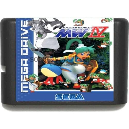 MonsterWorld IV Game Cartridge Newest 16 bit Game Card For Sega Mega Drive / Genesis System