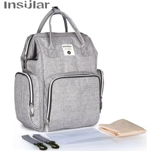 Iusular Mommy care Diaper Bags Mummy Backpacks for baby with stroller hooks changing pad waterproof nappy nursing bags YXL01