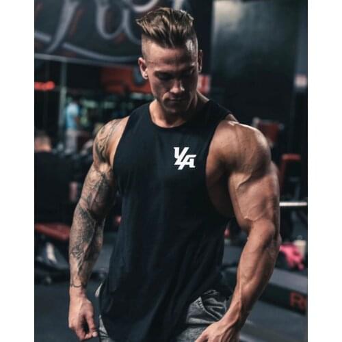 New Summer Men Gym Tank Tops Bodybuilding Workout Fitness Cotton Sleeveless Shirt Running Clothes Stringer Singlet Casual Vest