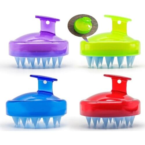 Mini Scalp Massager Clean Brushes Dandruff Silicone Wet Dry Home Shampoo Scrubbing Head Hair Care Cleaning Tool Bathing Tools