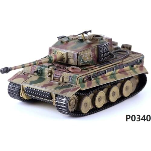 P0340 1/72 Scale 507 Battalion German Tiger 1 Tank Model Diecast Toy 1944 Classic Vehicle for Collection Gift Souvenir Display