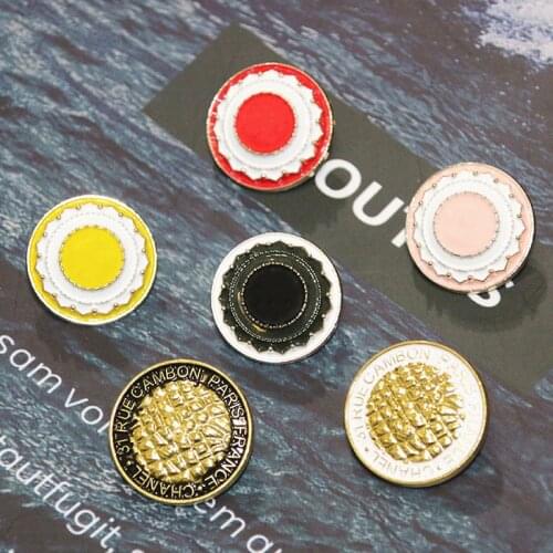 10-piece set of metal buttons, temperament, high-quality handmade DIY sewing buttons, clothing accessories buttons