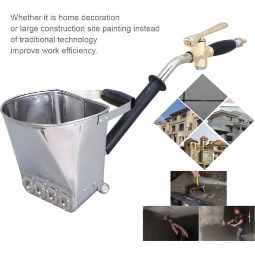 Wall Mortar Cement Sprayer Gun Stucco Shovel Hopper Ladle Cement Spray Gun Air Stucco Concrete Sprayer Plaster With Handle