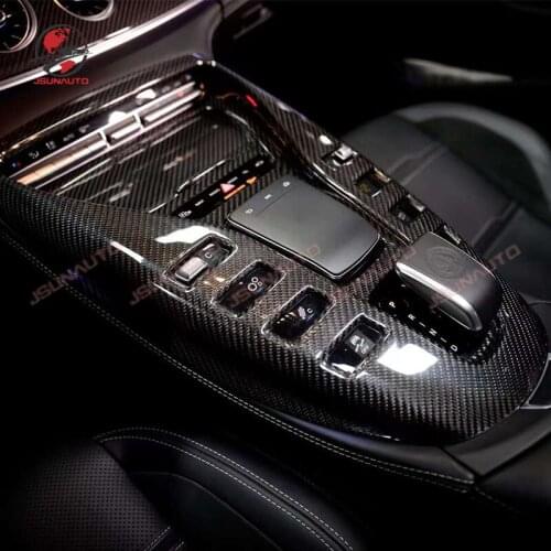 Real Carbon Fiber Interior Front Central Control Dashboard Decor Panel Cover Console Panel For AMG GT63S GT53 GT50