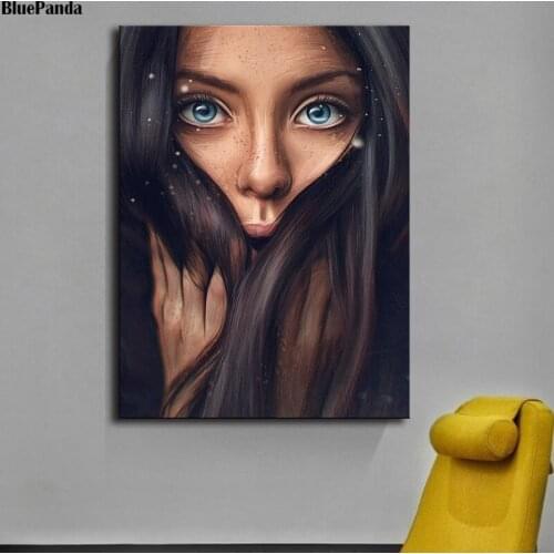 The Long-Haired Girl Poster Oil Canvas Paintings Prints Picture On The Wall Art Living Room Decoration Home Decor
