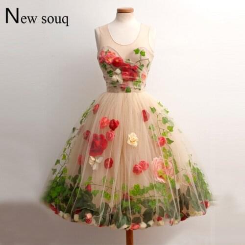 Chic Flower Cocktail Party Dress 2019 Graduation Dress For Teens Vestido De Formatura Homecoming Dresses Custom Made Prom Dress