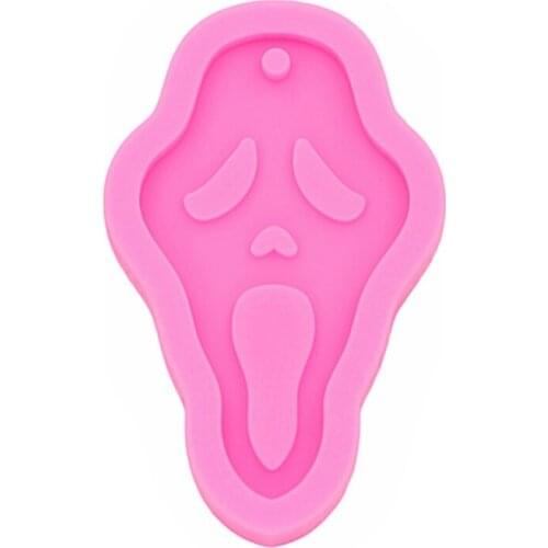 U90E Halloween Skull Ghost Earrings Epoxy Resin Mold Keychain Pendant Silicone Mould
