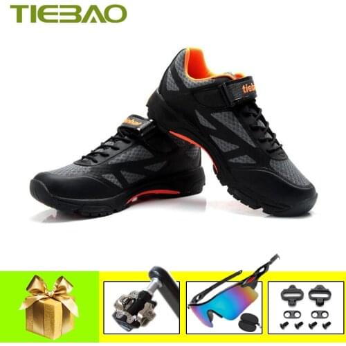 TIEBAO Mountain bike shoes self-locking breathable men women cycling sneakers sapatilha ciclismo mtb SPD Pedals racing bicycle