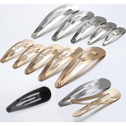 20Pcs Hair Clips for Woman Metal Snap Hairpins Base for DIY Jewelry Making Korean Pearl Bow Hairgrip Setting Hair Accessories