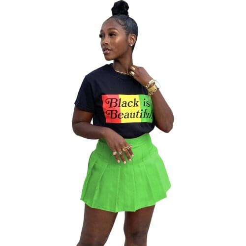 Womens Outfits Summer 2 Peice Matching Sets Letter Printed Sports Classic Top And Skirt Party Club Street Cool Girl Clothes