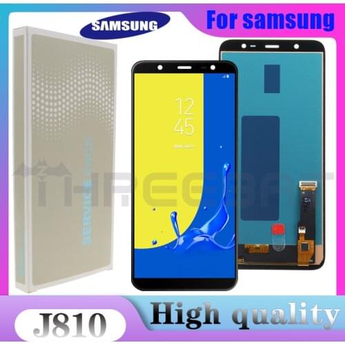 Adjust Brightness Screen J810M For Samsung Galaxy J8 2018 J810 SM-J810 LCD Display Touch Screen Digitizer Replacement