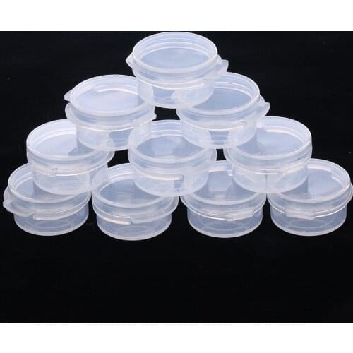 10pcs Make Up Jar Mini Sample Sealing Pot Face Cream Container Portable Bottle Plastic Transparent Case Makeup Accessory