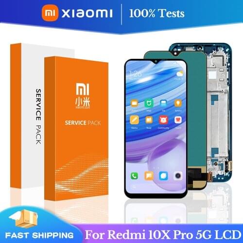 100% Test Display For Xiaomi Redmi 10X PRO 5G M2004J7BC LCD Touch Screen Digitizer Assembly For Redmi 10X PRO 5G lcd display