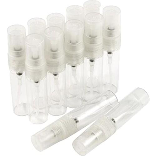 12PCS Mini 5ml Glass Refillable Perfume Empty Bottle Pump Atomizer Spray H0N7