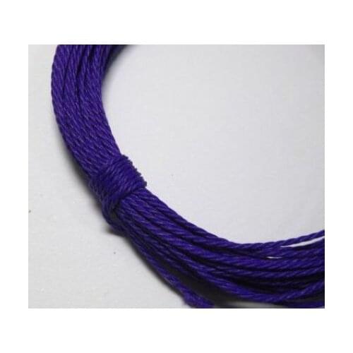 50 Meters Dark Purple Waxed Polyester Twisted Cord String Thread Line 1mm