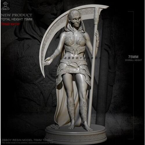 75mm 1/24 Resin model kits figure beauty colorless and self-assembled TD-2541