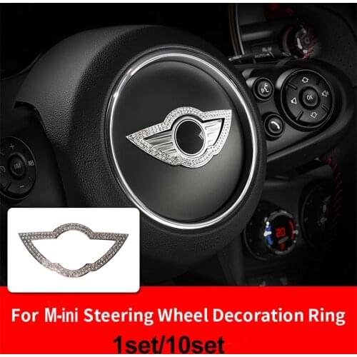 Car Steering Wheel Center Diamond Sticker Interior Decal for Cooper R55 R56 R58 F54 F55 F56 F60 R60 Countryman Car Accessories