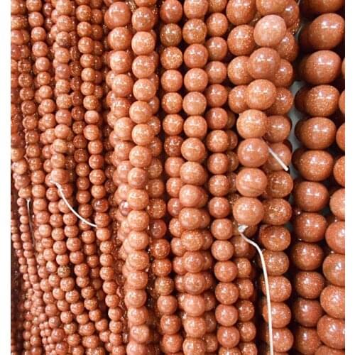 Free Shipping Natural Gold SandStone / Golden Sand Round Loose Beads 15" Strand 3 4 6 8 10 12 14MM Pick Size For Jewelry