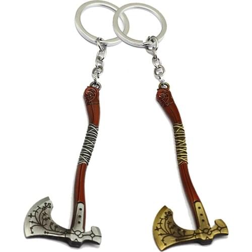 Game God of War 4 Kratos Leviathan Axe shape keychain fashion key ring key chains holder llaveros chaveiro souvenir gifts