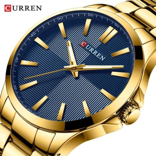 2019 New Simple Design CURREN Watches Men Luxury Casual Stainless Steel Wristwatch Business Gift Waterproof Relogio Masculino