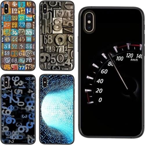For Galaxy A02 A22 A71 A51 A50 A42 A40 A32 A31 A30S A21S A20 A20S A20E A12 5G Digits Background Black Back 3D Shell Art Cover