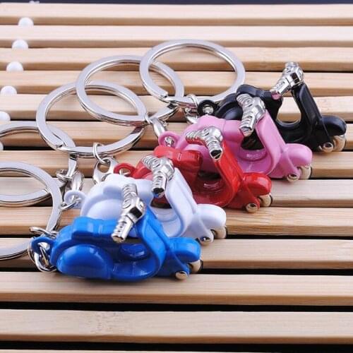Zinc Alloy Mini Scooter Model Keychains Metal Motor Keyring Wedding Birthday Party Favor And Gifts LX9299