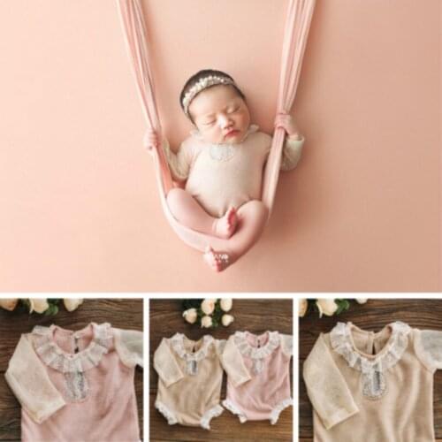 Baby Photo Clothes Newborn Photography Props Baby Girl Lace Jumpsuits Infantil Photo Shoot Accessories Soft Material For Baby