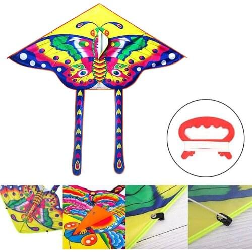90*50CM Outdoor Sports Butterfly Flying Kite with Winder Board String Children Kids Toy Game Colorful Kite Long Tail