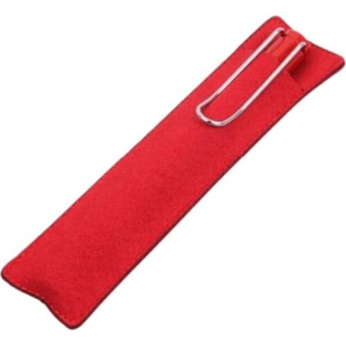 High quality Travel Simple Pure Pen Bag Leather Pen Case Pencil Bag Holder Storage Pouch