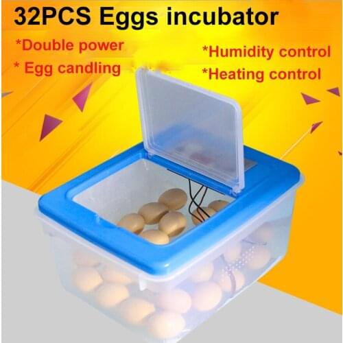 30-64 Eggs Electronic Digital Incubator Hatcher Automatic Incubation Chicken Duck And Goose Incubator 12V/220V