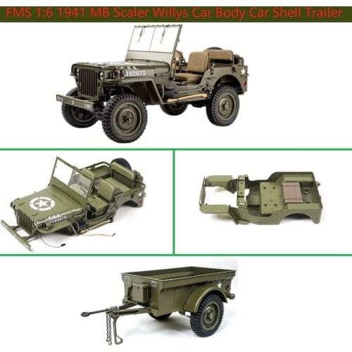 FMS ROCHOBBY 1:6 1941 MB Scaler Willys Car Body Car Shell Trailer C1015 C1044