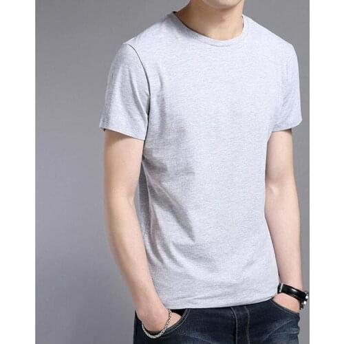Mens T Shirt Men Fashion Tshirts Fitness Casual For Male T-Shirt New Solid Color T Shirt Mens Cotton T-Shirts Summer Skateboar