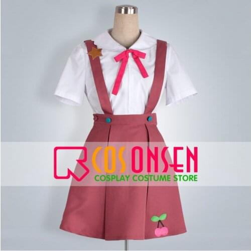 COSPLAYONSEN Bakemonogatari Mayoi Hachikuji Cosplay Costume All Size Custom Made